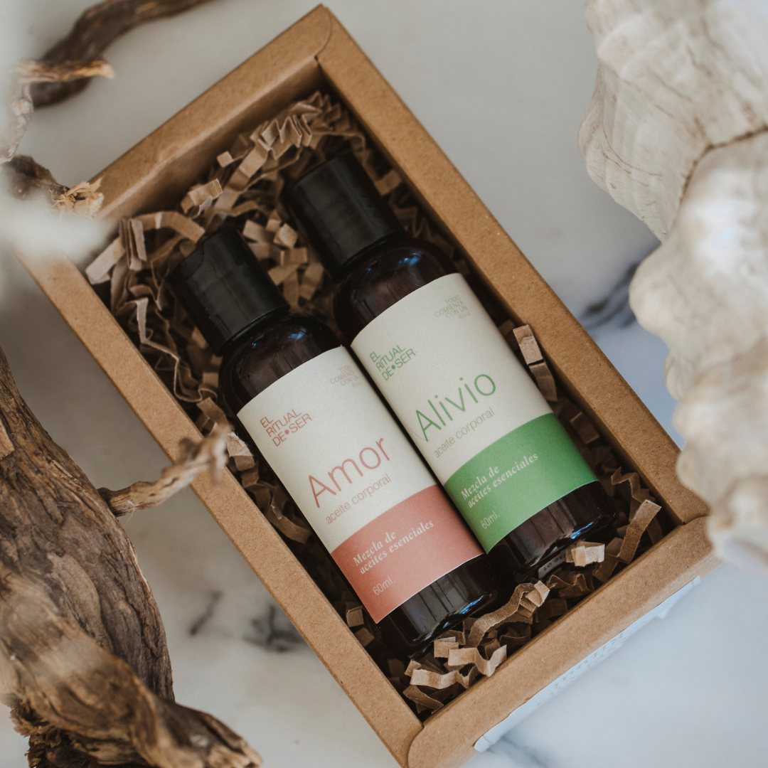 Kit Duo de aceites corporales Amor y Alivio.