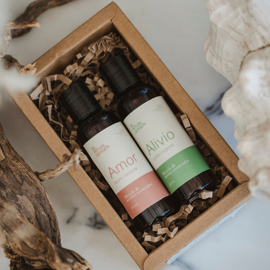 Kit Duo de aceites corporales Amor y Alivio.